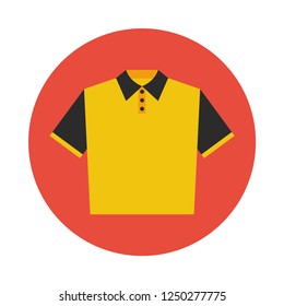 polo shirt flat icon. You can be used polo shirt icon for several purposes like: websites, UI, UX, print templates, promotional materials, info-graphics, web and mobile phone apps.