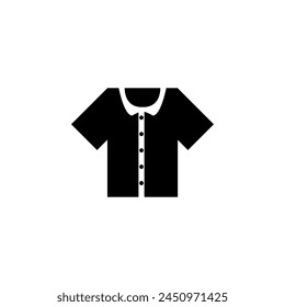 Polo Shirt flat vector icon. Simple solid symbol isolated on white background