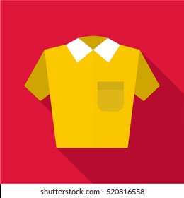 Polo shirt icon. Flat illustration of polo shirt vector icon for web