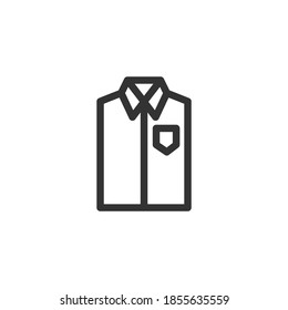 Polo shirt icon isolated on white background. Shirt symbol modern, simple, vector, icon for website design, mobile app, ui. Vector Illustration simple vector icon