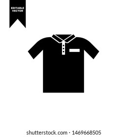 POLO SHIRT ICON SIMPLE AND FLAT CLIP ART