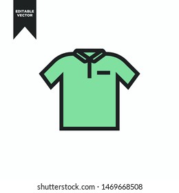 POLO SHIRT ICON SIMPLE AND FLAT CLIP ART