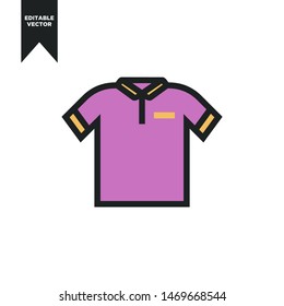 POLO SHIRT ICON SIMPLE AND FLAT CLIP ART