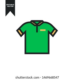 POLO SHIRT ICON SIMPLE AND FLAT CLIP ART