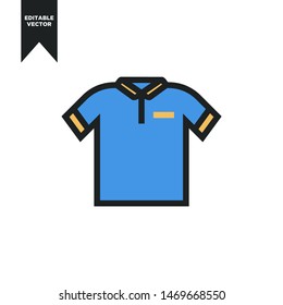 POLO SHIRT ICON SIMPLE AND FLAT CLIP ART