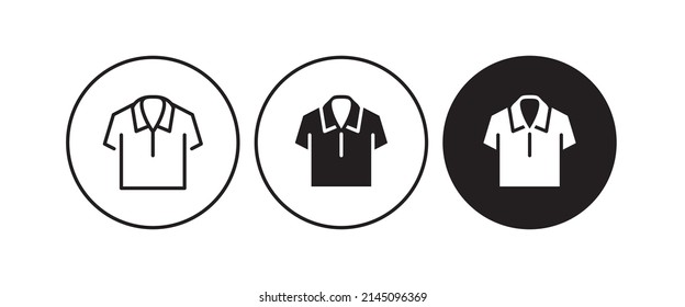 Polo Shirt Icon Sport Training Sign. Wear And Tear, T-shirt Human Uniform Vector Icon, Modern Concept