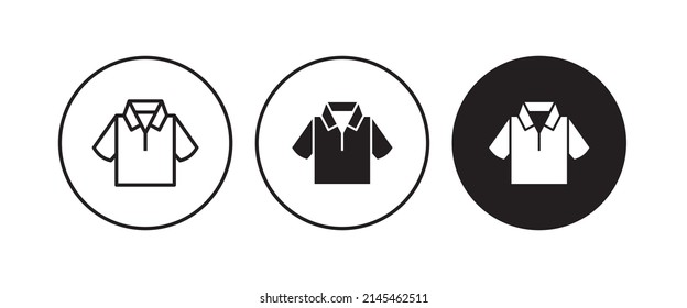 Polo Shirt Icon Sport Training Sign. Wear And Tear, T-shirt Human Uniform Vector Icon, Modern Concept