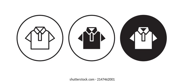 Polo Shirt Icon Sport Training Sign. Wear And Tear, T-shirt Human Uniform Vector Icon, Modern Concept