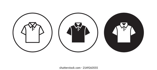 polo shirt icon Sport Training sign. wear and tear, T-shirt human uniform vector icon, modern concept