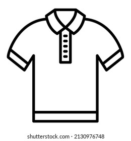 Imagen vectorial del icono de la camiseta de polo. También se puede usar para aplicaciones web, aplicaciones móviles y medios impresos.