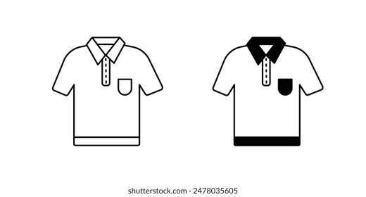 polo shirt icon with white background vector stock illustration