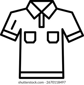 Polo-Shirt Linie Vektor Icon Design