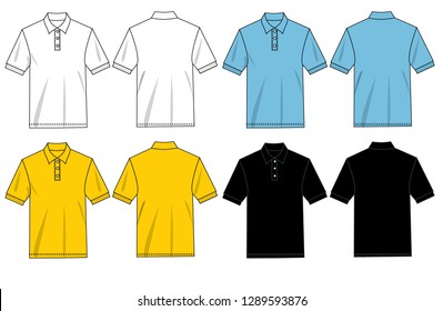 Mens Basic Tshirt Types Vector Illustrations Stock Vector (Royalty Free ...