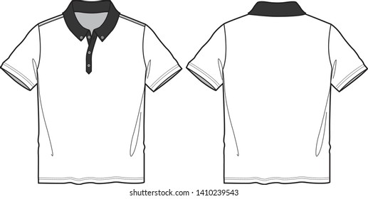 Polo Shirt Men Vector Stock Vector (Royalty Free) 1410239543