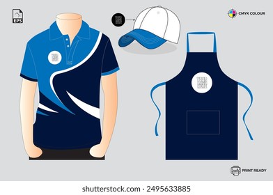 Polo Shirt Mockup On Light Gery Background