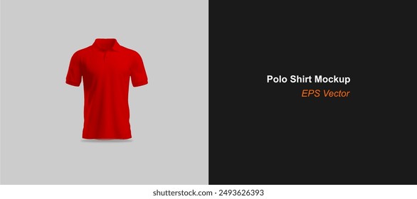 Polo Shirt Mockup Realistic EPS Vector Format