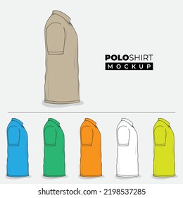 Polo shirt mockup with side view design for polo shirt advertising product