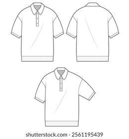 Polo shirt mockup template clothing vector design