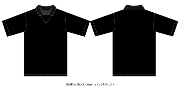 Vector de Plantilla de maqueta de camisa de polo