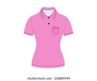 polo shirt outline on white background