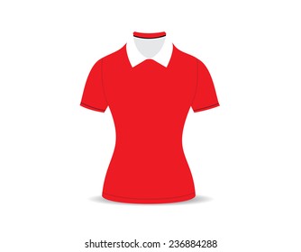 polo shirt outline on white background