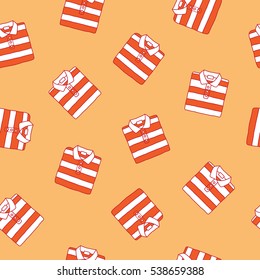 Polo shirt Seamless Pattern orange