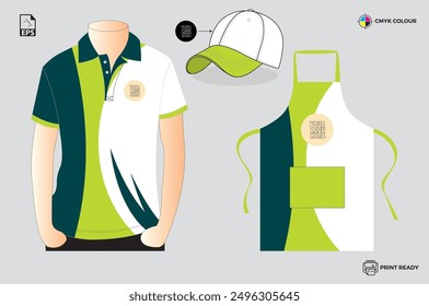 Polo Shirt Set Mockup In Light Gery Background