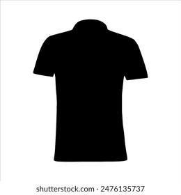 Polo shirt silhouette isolated on white background. Polo shirt icon vector illustration design.