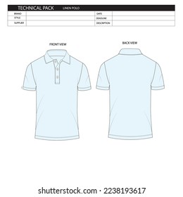 polo shirt sketch design with short sleeve