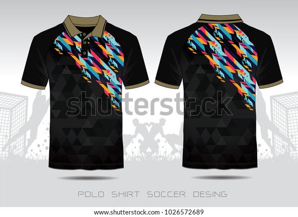 Polo Shirt Sport Design Black Gold Stock Vector Royalty Free 1026572689