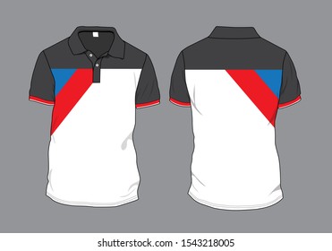 Polo shirt template design mockup