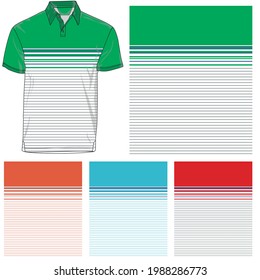 Polo shirt Template isolated on white background. Blank clothing for design. And fabric sample with colors ( Clipping path )