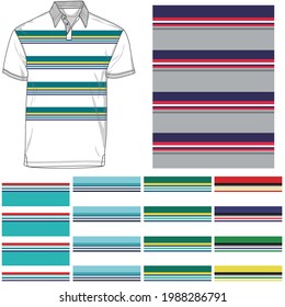 Polo shirt Template isolated on white background. Blank clothing for design. And fabric sample with colors ( Clipping path )