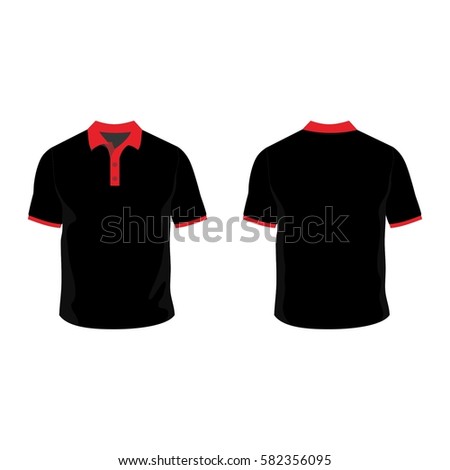 Polo Shirt Template Mock Stock Vector (Royalty Free) 582356095 ...