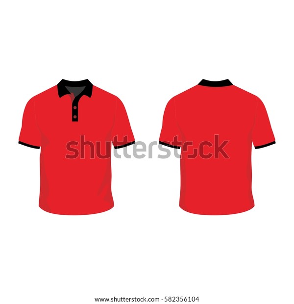 Polo Shirt Template Mock Stock Vector (Royalty Free) 582356104