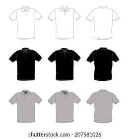 Polo shirt template vector