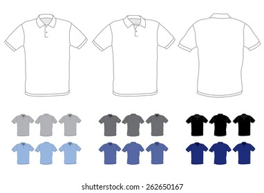 Polo Shirt Template Vector