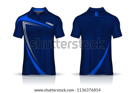 Polo Shirt Templates Design Uniform Front Stock Vector ...