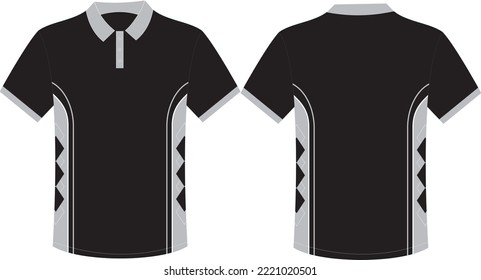 Polo shirt template,t-shirt polo templates design. uniform front and back view. jersey mockup Vector,Men's polo-shirt design template  Vector illustration eps 10.design for soccer jersey, football kit