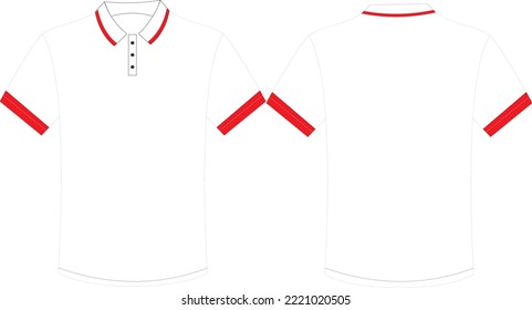 Polo Shirt Vorlage,T-Shirt Polovorlagen Design. einheitliche Vorder- und Rückseite. Jersey-Mock-up-Vector,Men's polo-shirt-Design-Vorlage Vektor-Illustration eps10.design for soccer Jersey, Football-Kit