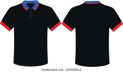 Polo shirt template,t-shirt polo templates design. uniform front and back view. jersey mockup Vector,Men's polo-shirt design template  Vector illustration eps 10.design for soccer jersey, football kit