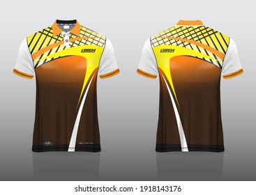 polo shirt uniform, can be used for badminton, golf
in front view, back view. jersey mockup Vector,
design premium very simple and easy to custom