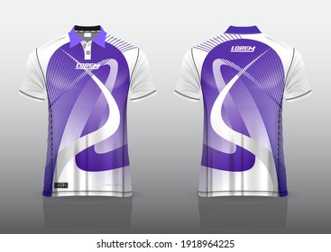 polo shirt uniform design, can be used for badminton, golf in front view, back view. jersey mockup Vector, design premium very simple and easy to customize.