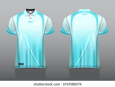 polo shirt uniform design, can be used for badminton, golf in front view, back view. jersey mockup Vector, design premium very simple and easy to customize.