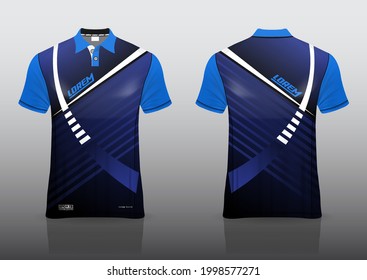 polo shirt uniform design, can be used for golf in front view, back view. jersey mockup Vector, design premium very simple and easy to customize.