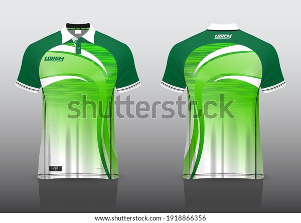 polo shirt uniform design, can be\
used for badminton, golf in front view, back view. jersey mockup\
Vector, design premium very simple and easy to\
customize.