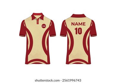 polo shirt uniform design for outdoor sports,  front view and back view jersey mockup Vector, jersey design vector.
t-shirt polo templates design.