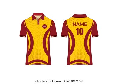 polo shirt uniform design for outdoor sports,  front view and back view jersey mockup Vector, jersey design vector.
t-shirt polo templates design.