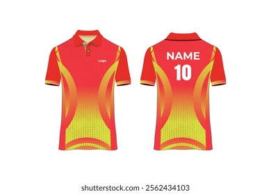 polo shirt uniform design for outdoor sports,  front view and back view jersey mockup Vector, jersey design vector.
t-shirt polo templates design.