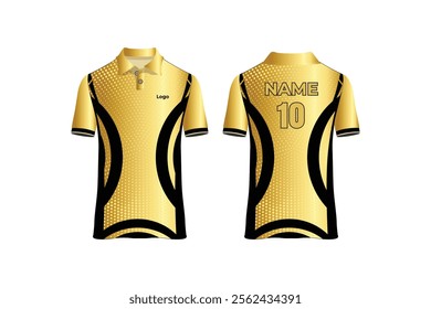 polo shirt uniform design for outdoor sports,  front view and back view jersey mockup Vector, jersey design vector.
t-shirt polo templates design.